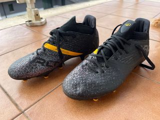 Zapatillas Fútbol/Rugby Tacos Negro/Naranja