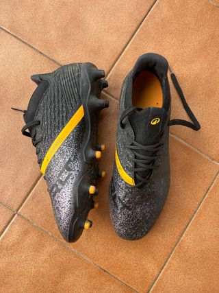 Zapatillas Fútbol/Rugby Tacos Negro/Naranja