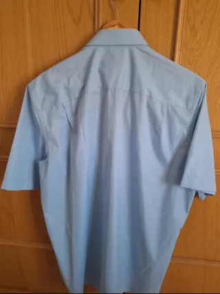 Camisa Emilio Tucci hombre manga corta azul