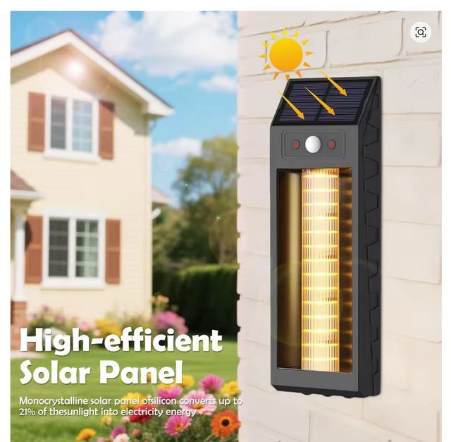 Foco solar LED pared IP65 con sensor inteligente