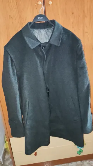 Abrigo vintage negro gris
