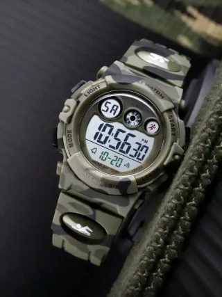 Reloj SKMEI camuflaje verde militar para niño