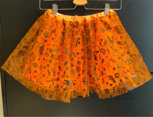 Falda Tutú Halloween Naranja