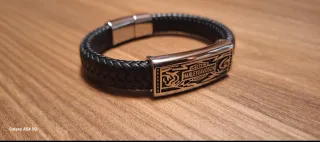 Bracciale Harley Davidson in pelle intrecciata