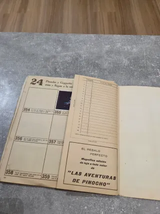  Album de Cromos Las Aventuras de Pinocho 1972 