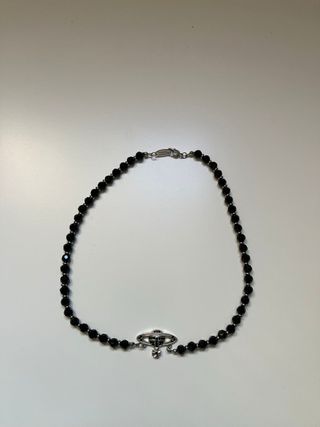 Collar Vivienne Westwood Negro Plata