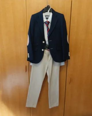 Traje de comunión chaqueta azul marino con pantaló