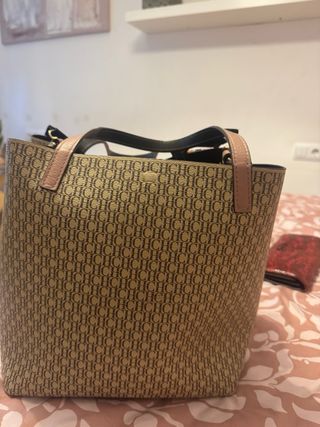 Bolso Carolina Herrera Matrioska Beige/Rosa