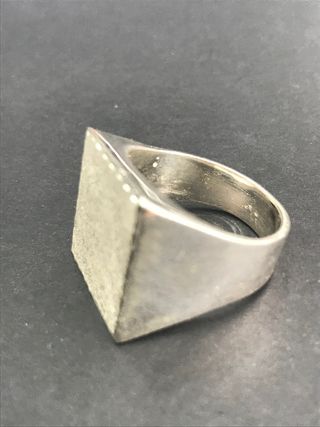 Anillo sello plata liso cuadrado