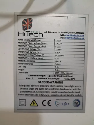Panel Solar 100W 12V + Regulador 10A