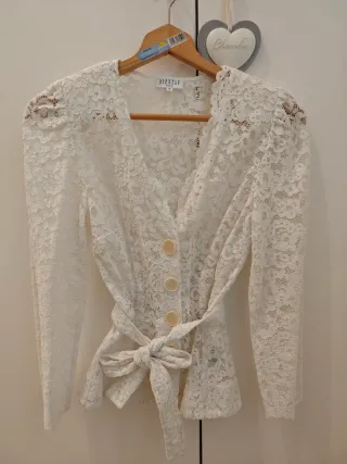 Chaqueta encaje Claudie Pierlot blanca