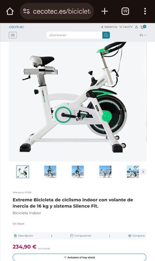 Bicicleta Estática Cecotec Extreme 