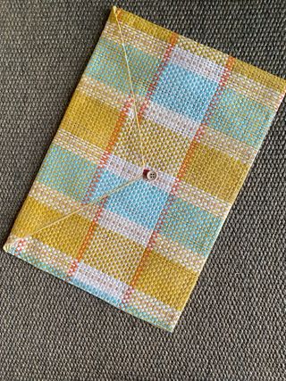 Bolsas de rafia a cuadros (Set de 4)