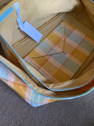 Bolsas de rafia a cuadros (Set de 4)