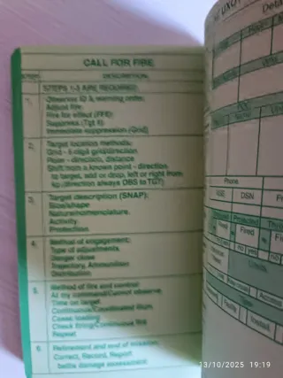 Cuaderno de campo militar