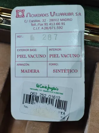 Expositor Joyero Relojes Piel Villarrubia
