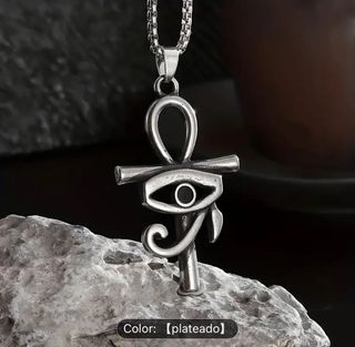 Collar Ankh Ojo de Horus Plata