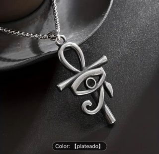 Collar Ankh Ojo de Horus Plata