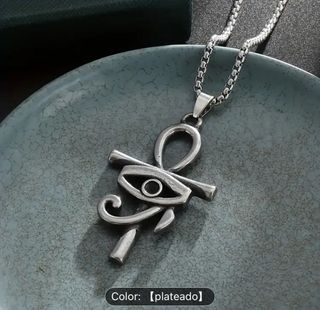 Collar Ankh Ojo de Horus Plata