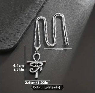 Collar Ankh Ojo de Horus Plata