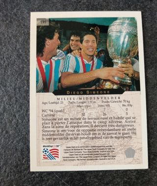 280 x Card Upper Deck World Cup USA 94 Calcio