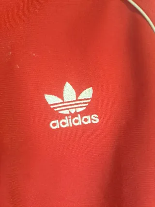 Chaqueta Adidas Roja y Blanca Talla M