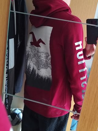Sudadera Hollister Roja con Logo
