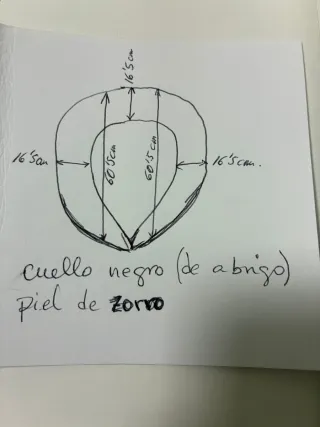 Abrigo paño señora cuello zorro T48