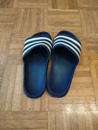 Chanclas Adidas Talla 40-41 Azul/Blanco