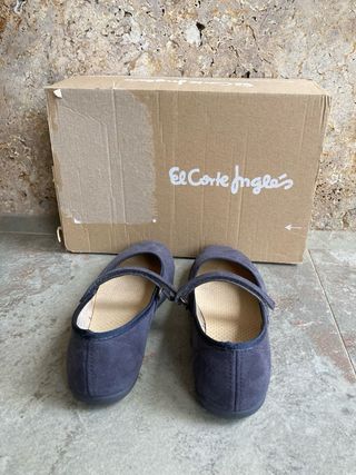 Bailarinas niña El Corte Inglés grises. 35