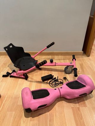Hoverboard con Silla Rosa