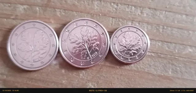 Lotto 2 monete da 1 e 5 centesimi Euro Germania