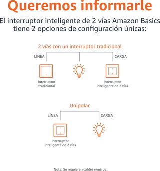 Amazon Basics - Interruptor inteligente de 2 vías