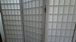 Biombo Panel Japonés Blanco Madera