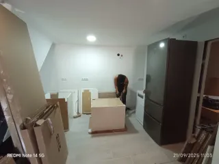 Instalación de cocina, armario Empotrado, encimera
