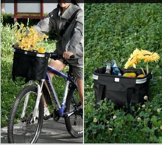 Cesta Manillar Bicicleta Impermeable Plegable