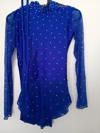 Maillot competición patinaje artístico azul