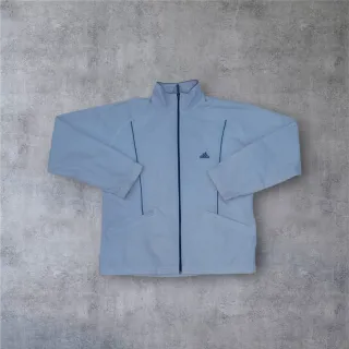 Adidas Vintage White Jacket with Blue Details 