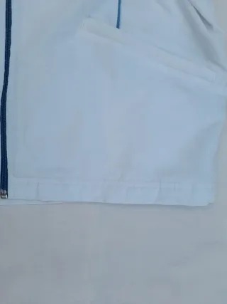 Adidas Vintage White Jacket with Blue Details 