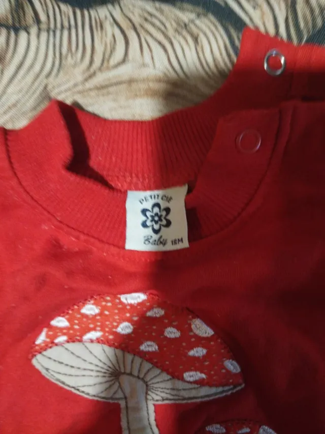 Jersey bebé rojo con setas