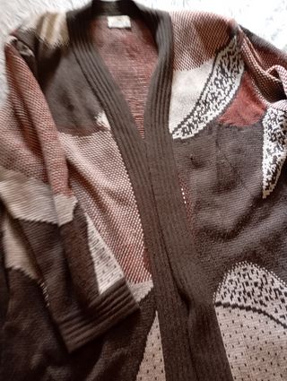 Chaqueta mujer patchwork sin botones