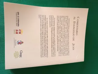 Libro Comentario al Evangelio de Juan.Biblia  Oso.