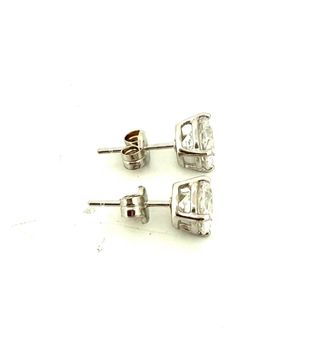 Pendientes Oro Blanco con Circonita