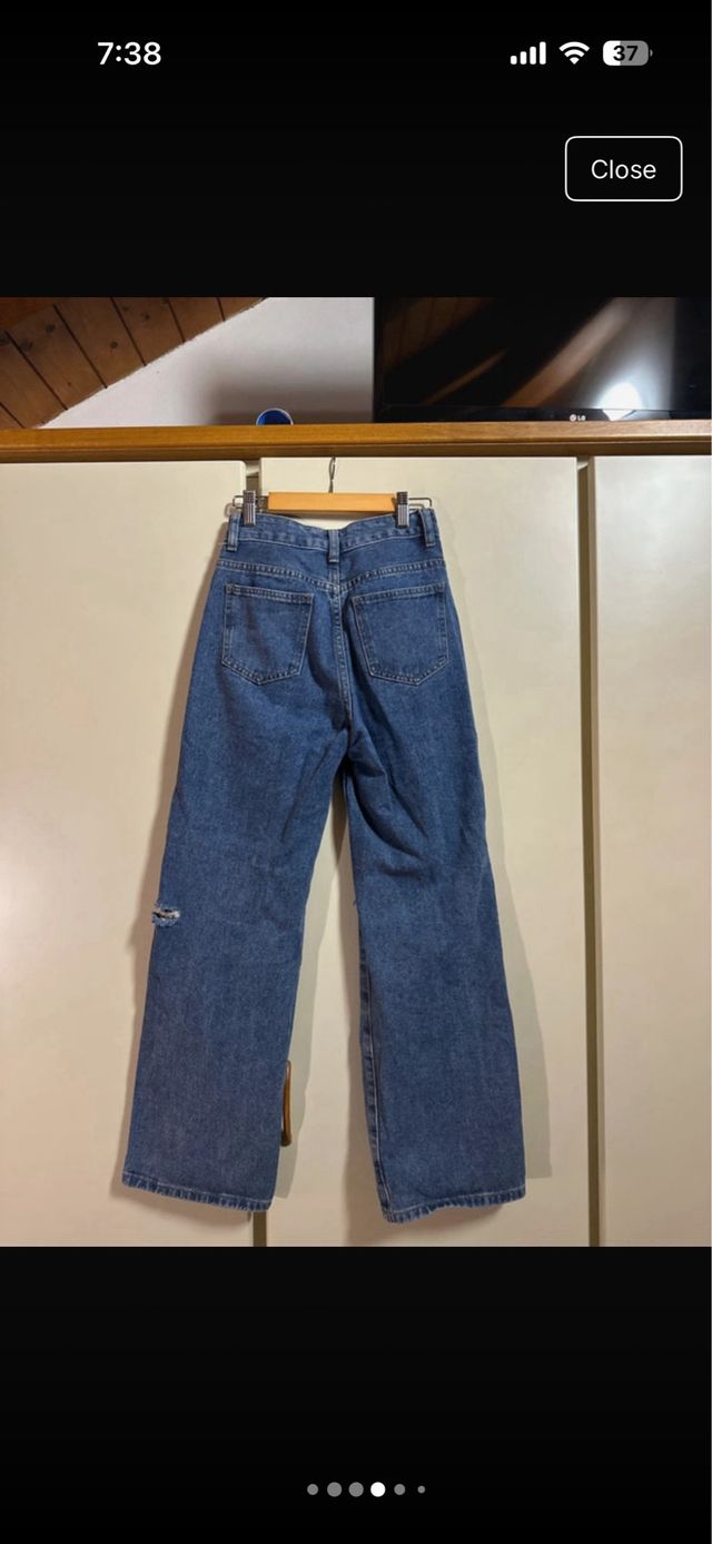 Jeans vita alta strappati XXS