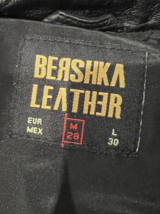 Chaqueta Cuero Bershka Talla M Mujer