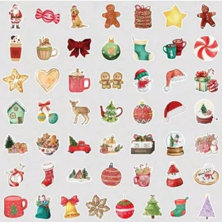 50 Pegatinas Navideñas