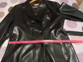 Gabardina larga negra talla 44