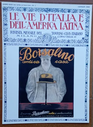 Stampa pubblicitaria vintage Borsalino