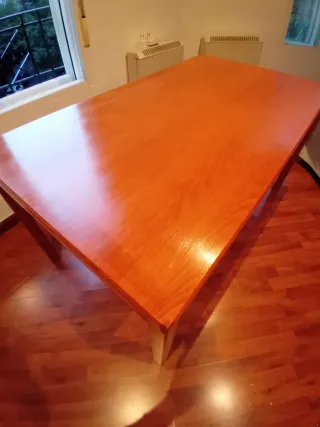Mesa de madera cerezo 80x140x73 cm