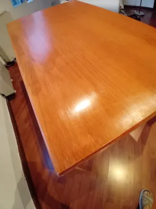 Mesa de madera cerezo 80x140x73 cm